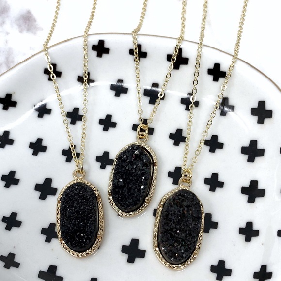 Gold + Dainty Druzy Necklaces - Picture 2 of 7